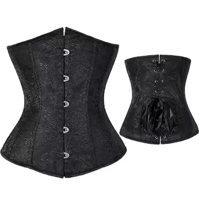 Europe and the United States court girly corset with girdle waist clip bang dai shi girly Jacquard