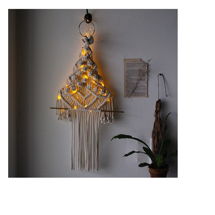Đồ trang trí Giáng sinh Bắc Âu ins gió dệt tay phòng ngủ phòng khách boho tua nhỏ tấm thảm treo tường - Tapestry thảm vải decor