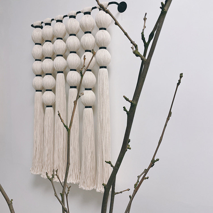 Гобелен 软装卧室玄关酒店流苏编织挂毯