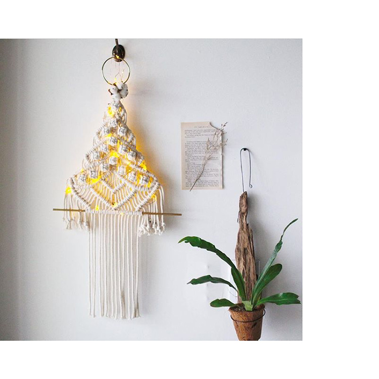Đồ trang trí Giáng sinh Bắc Âu ins gió dệt tay phòng ngủ phòng khách boho tua nhỏ tấm thảm treo tường - Tapestry thảm vải decor