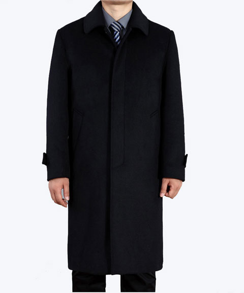 Mùa thu và mùa đông quần áo trung niên áo len nam dài len áo gió cha mặc áo khoác ve áo cashmere ao khoac nam