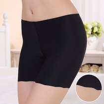 women's summer thin ice silk underwear three piece safety pants high stretch flat mouth anti-shine leggings