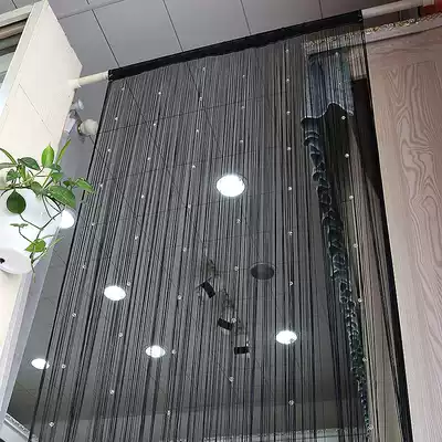 Crystal bead curtain line curtain encryption Net red tassel door curtain summer curtain customer partition window hanging curtain decorative curtain finished product
