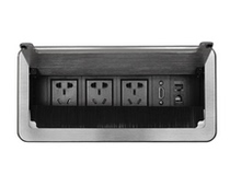 Aluminum alloy panel multi-function brush desktop socket combined power module table information interface junction box