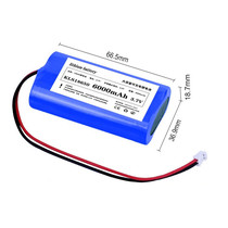 Singing machine 3000mAh flashlight endoscope miner's lamp mobile speaker 18650 lithium battery 7V with protective plate