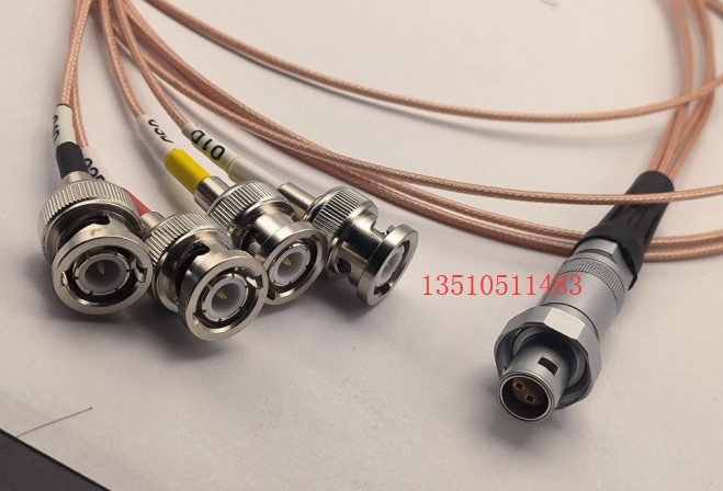 Fvn 1S4 Core 2-Pin 2-Hole to Four Bnc Male Dual Device Cable Keithley 2182A Test