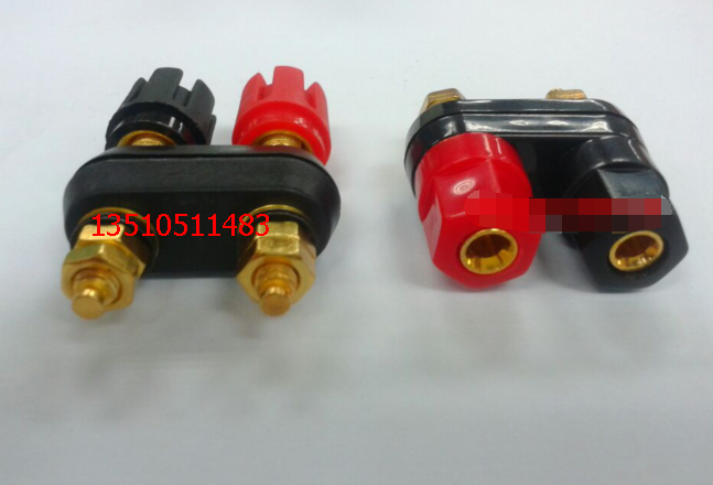 Larry terminal red and black one-piece terminal power amplifier 4MM banana socket Dual 4mm terminal blocks