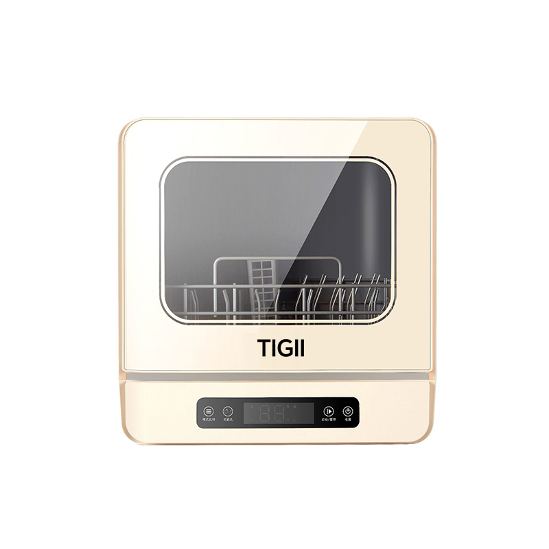 Tigii Mini Dishwasher 8 Sets for Home Use, No Installation Required, Energy-Saving, Automatic Cleaning, Drying, and Disinfection for Lazy People