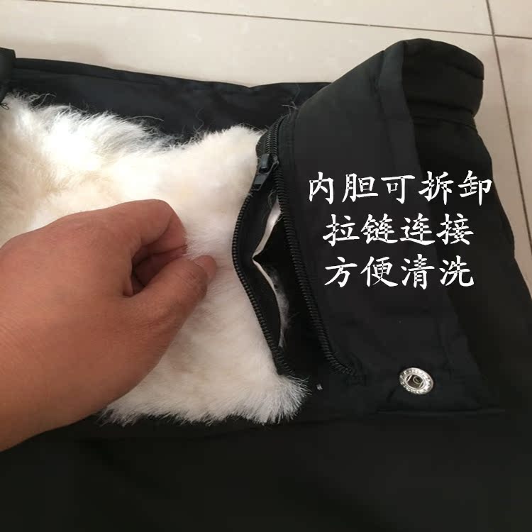 Quần da cừu nam lông một mùa đông trung niên cừu len dày để tăng ấm lạnh cừu cắt quần da quần sooc nam
