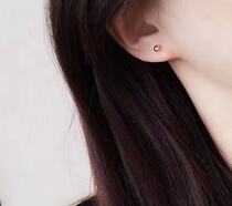 Earrings mini temperament exquisite Japanese and Korean simple American imported 14K gold gold beads beans do not fade gifts