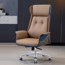 Boss Chair Genuine Leather Large Class Chair Business Office Chair Comfort for long sitting Home Computer chair can lie light and luxurious body backrest