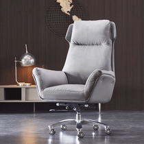 Genuine Leather Light Extravagant Boss Chair Comfort long sitting large class chair backrest Lying High-end Office Chair Home Casual Computer Chair
