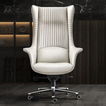 Willful light and luxurious computer chair Home Bull Leather Office Chair Comfort Long Sitting Big Class Chair Boss Chair Book Table And Chairs