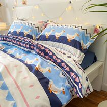 Bohemianism Bohemianism pure cotton four - piece cartoon duck cotton is made in a suite