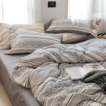 MOROCCO Morocco - style high - end pure cotton four pieces of colored cotton - bohemian homestay beds