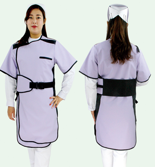 Radioactive radiation protective lead offset 0 35mmpb ray half-sleeve double-sided protective dress