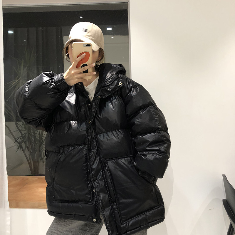 ifashion winter clothing bread black cotton clothing women cotton coat 2021 new Korean version loose with long version coat