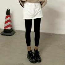 Sai small lazy gray leggings fart curtain fake two warm small feet Korean version tight wear casual autumn and winter womens pants