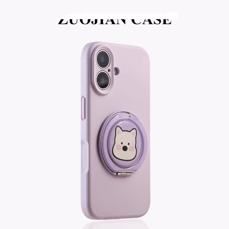 Fine Hole Light Purple West Highland Point Shell Suitable for Samsung S24+ Phone Case S25Ultra Silicone Cover S23 Creative S22 Full Coverage Lens Fine Hole Dustproof Matte Dirt-Resistant Non-Stick Dust Super Popular