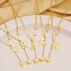 Letter necklace for women cross-border square letter necklace temperament pendant women's sweater chain