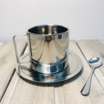 304 Double Layer Stainless Steel Coffee Cup Insulation Baby Water Cup Tea Cup Mini Mark Cup Children Elementary School Kids 8cm