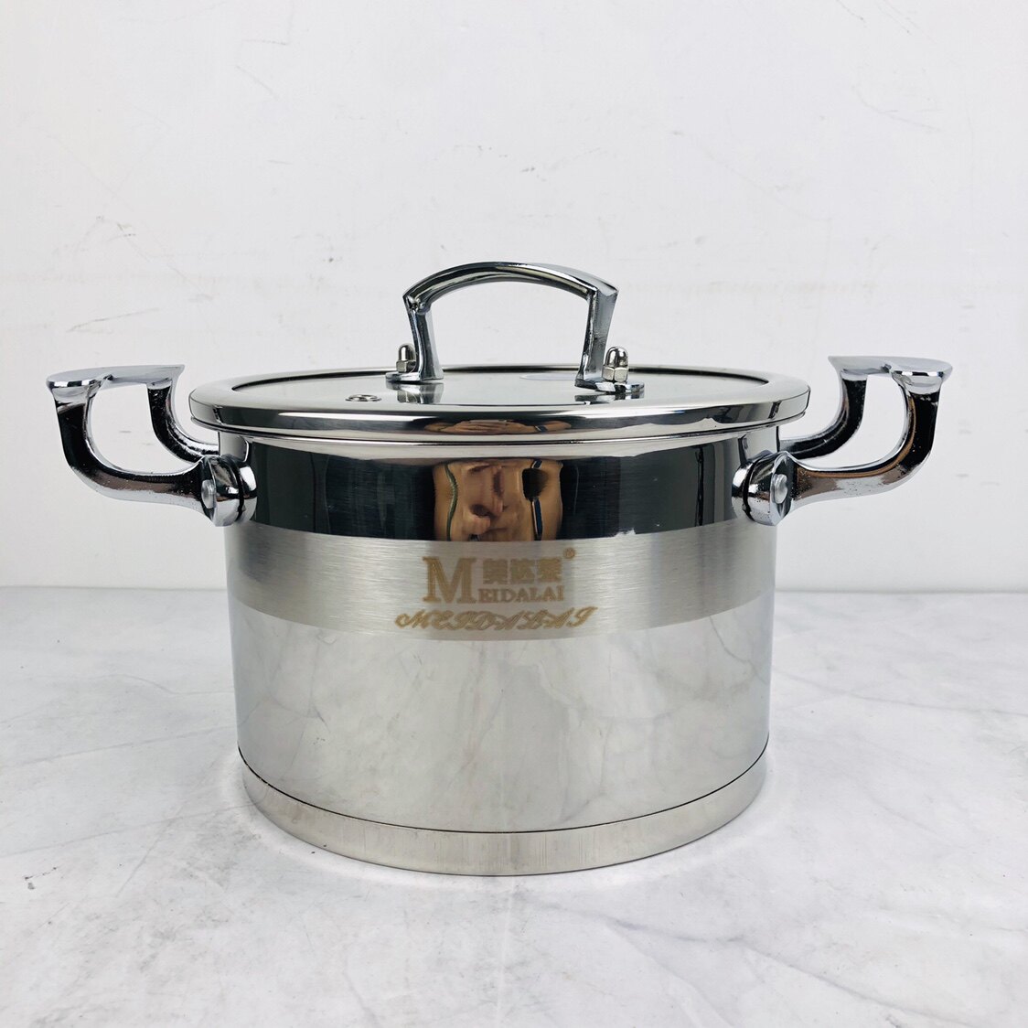 Oslo slightly flawed high-quality 304 stainless steel soup pot double bottom thickened induction cooker universal cooking pot 18 20 22 26
