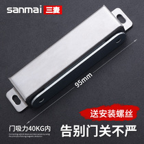 Large stainless steel cabinet magnetic wardrobe magnetic touch door suction strong magnet invisible furniture cabinet cabinet door bump beads