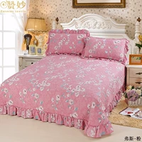 Hàn Quốc bông bông trải giường ba mảnh Hàn Quốc rửa bedspread bông Continental tatami giường 1.8m Four Seasons - Trải giường ga trải giường chống thấm