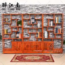 Bogu rack solid wood Chinese style south elm antique rack Duobaoge antique furniture tea tea room display cabinet shelf