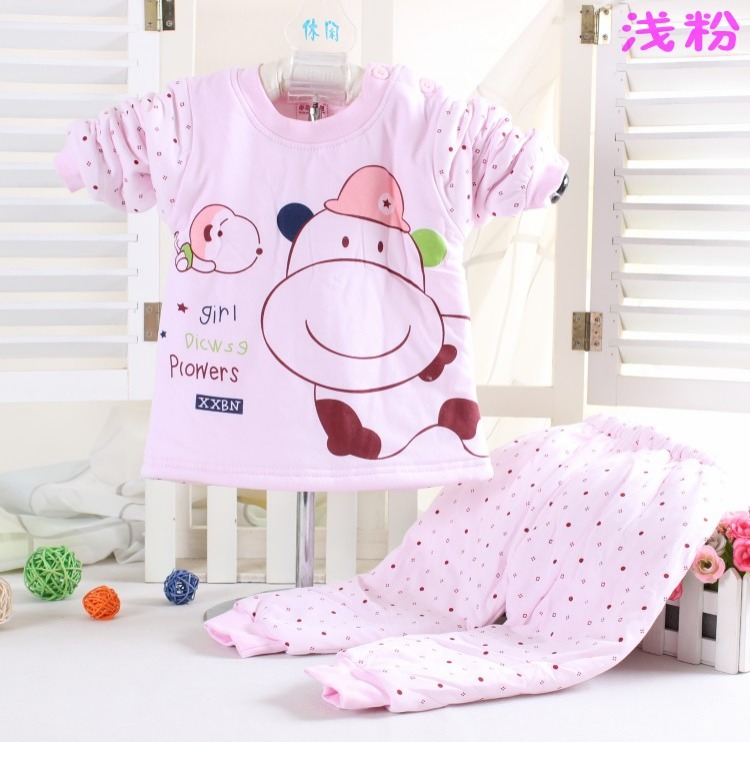 Baby voi bé cotton quần bé vai khóa nhiệt đồ lót cotton mỏng bông phù hợp với mùa thu và giải phóng mặt bằng đặc biệt bộ đồ liền thân hình thú trẻ em