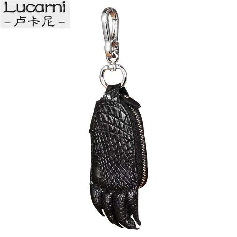 Crocodile leather key bag car universal key chain real crocodile claw personalized car remote control bag Logo customization