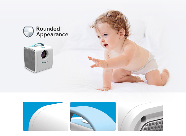 Máy chiếu mới Q2 mini rạp hát tại nhà trẻ em bảo vệ mắt HD giáo dục sớm máy điện thoại di động ngoài trời WiFi thông minh - Máy chiếu