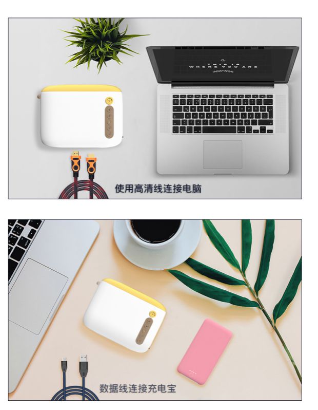Le Jiada điện thoại di động không dây wifi máy chiếu HD micro máy chiếu di động ngoài trời rạp hát tại nhà mini - Máy chiếu