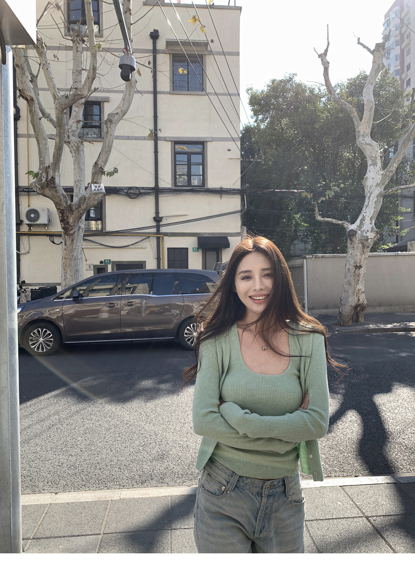소녀 센스 양모 니트 오픈 가디건 여성 봄 디스플레이 화이트 투피스 조끼 상세 이미지 52