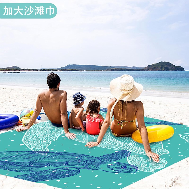 Beach Mat, Outdoor Picnic Mat, Quick-Drying, Waterproof, Sand-Proof, Moisture-Proof Mat, Lightweight and Portable Camping Mat, Sun Protection Beach Towel