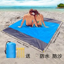 Beach mat outdoor waterproof picnic mat light and portable foldable beach towel seaside sandproof mat camping moisture-proof mat