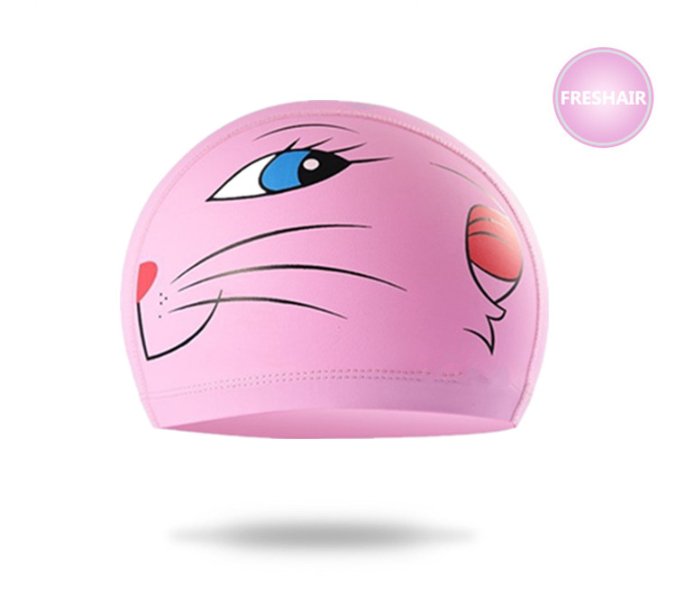 Authentic Youyou trẻ em mũ bơi PU nắp capm chống thấm nước độ co giãn cao phim hoạt hình mũ bơi chuyên nghiệp thiết bị bơi - Mũ bơi 	mũ bơi intex