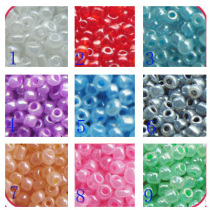 diy hand bead accessories Cream Rice beads 2mm Scatter Cross embroidery material Dance clothing accessories