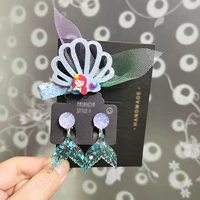 Зажиг для волос Shell+рыбий хитрый ушной клип