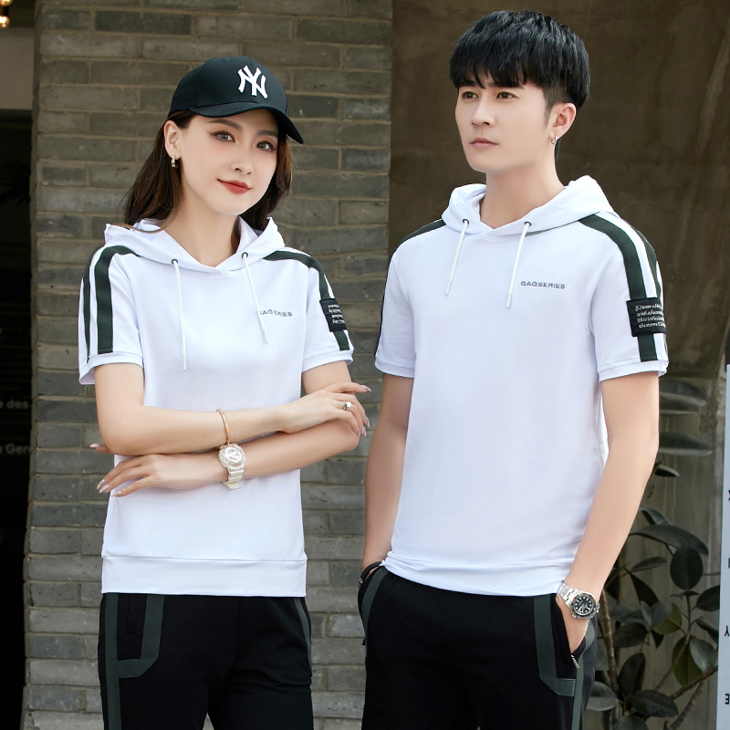 361 couple summer sports suit male Jordano moisture-wicking casual short-sleeved T-shirt breathable trousers two-piece set