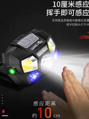 Walson outdoor lighting T101 induction headlight outdoor fishing headlight charging wave induction light riding