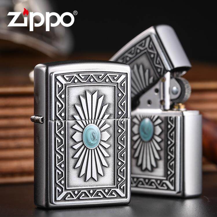 American Original ZIPPO Windproof Lighter Green Pine Stone Sun God Badger 29105 movies without double the same