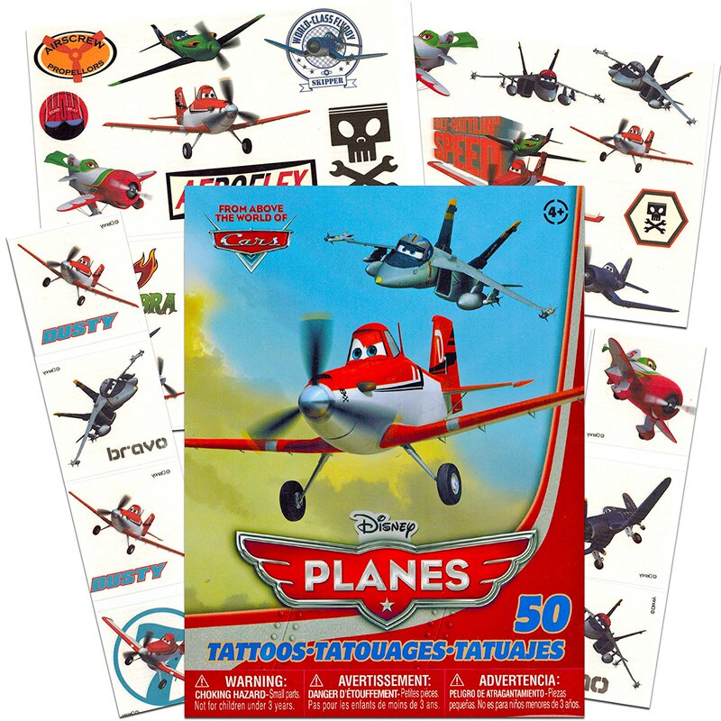 Disney Planes Tattoos Tattoo Sticker Set 50 Stickers