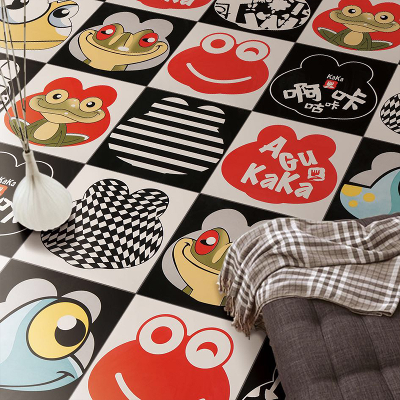 Ah, the Cuckoo click Brick Dining Hall Kitchen Wall Brick floor Tile Chains Special Tiles Crab Frog Animal Small Flower Brick