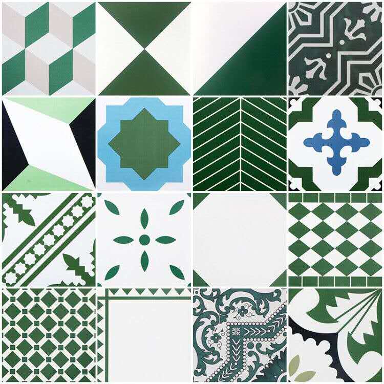 Nordic tile green vintage tile kitchen bathroom balcony wall tile non-slip wear-resistant floor tile entry brick