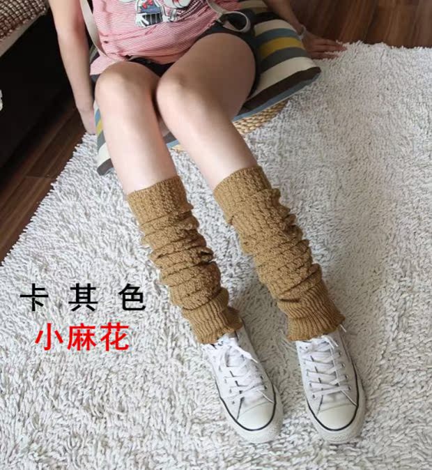Mùa thu và mùa đông ấm áp của phụ nữ dệt kim len xoắn vớ đặt giày cao đến đầu gối chân cọc cọc vớ vớ mỏng vớ nam xuất khẩu