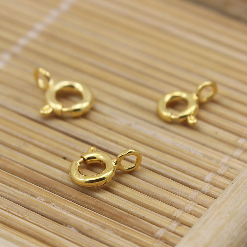 Hand accessories Necklace lock head Necklace button Necklace accessories connecting button Silver necklace button Sterling silver connector