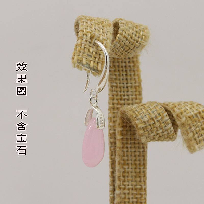 S925 Silver Ear Ornaments 2019 New Tidal South Red Agate Earrings Brief About 100 Hitch Yunnan Baoshan Buddha's Ear Pendant