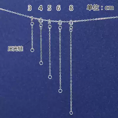 925 silver necklace extended chain silver hand long chain choker diy accessories cross hyperlink long adjustment chain