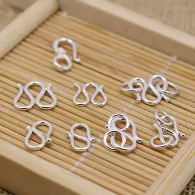 925 sterling silver m buckle W-shaped s-shaped buckle Necklace buckle Connecting buckle Bracelet DIY buckle Handmade rope hook ring
